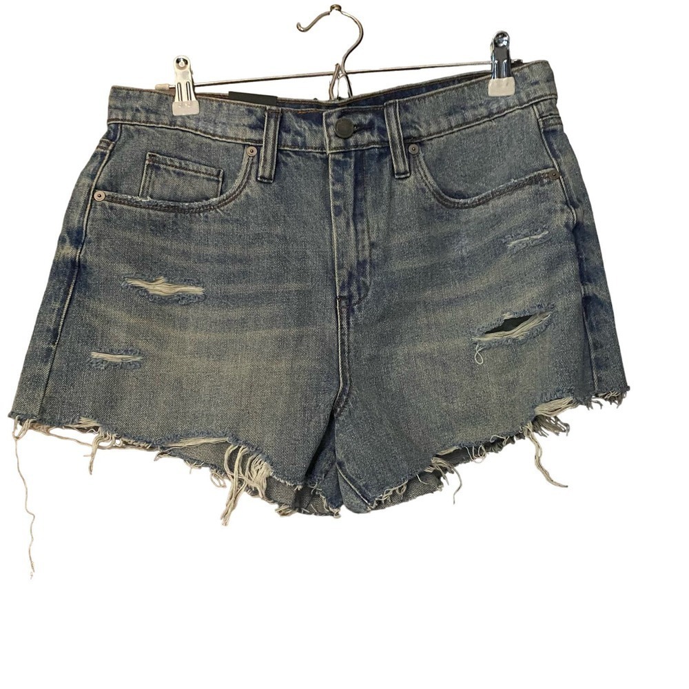 BARROW BlankNYC blue jean Vintage High Rise distressed shorts Women 30 NWT $78 - Picture 2 of 7
